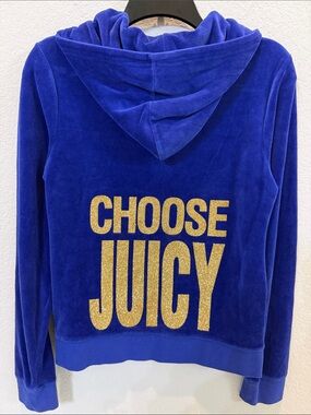 Juicy Couture Royal Blue Velour Track Jacket